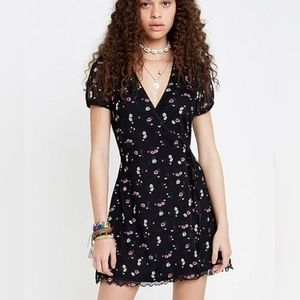 Billie floral wrap mini dress